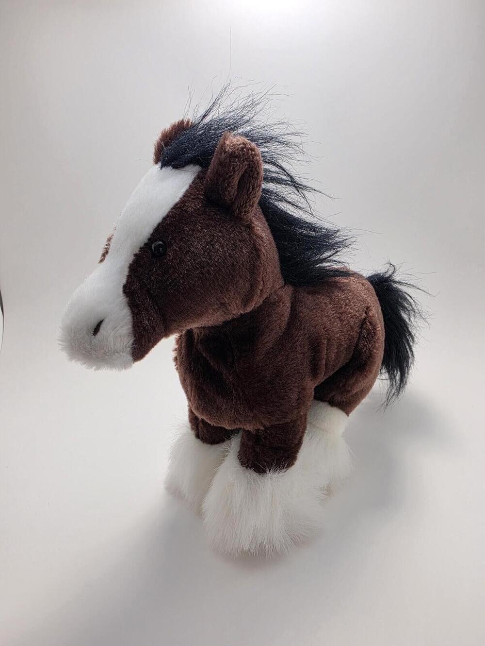 Adorable Vintage Webkinz Clydesdale Horse with No Tag, Ganz Plush (9 inch)